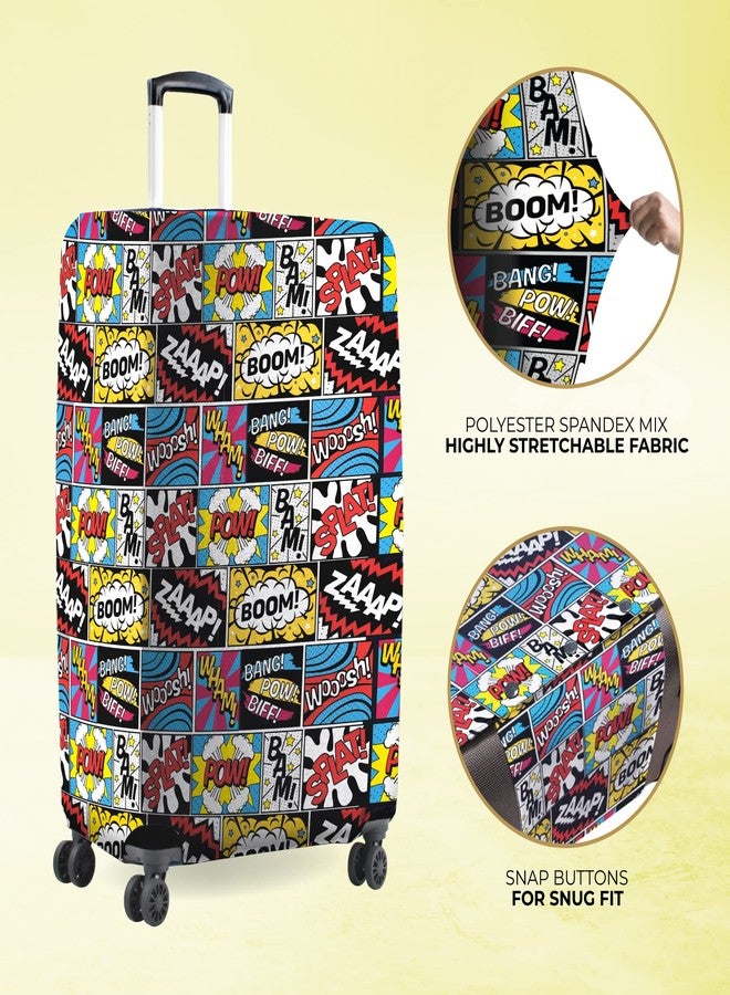 Nasher Miles Polyester 65 (24 Inch) Medium Protective Luggage Cover - Boom Design - Image 5